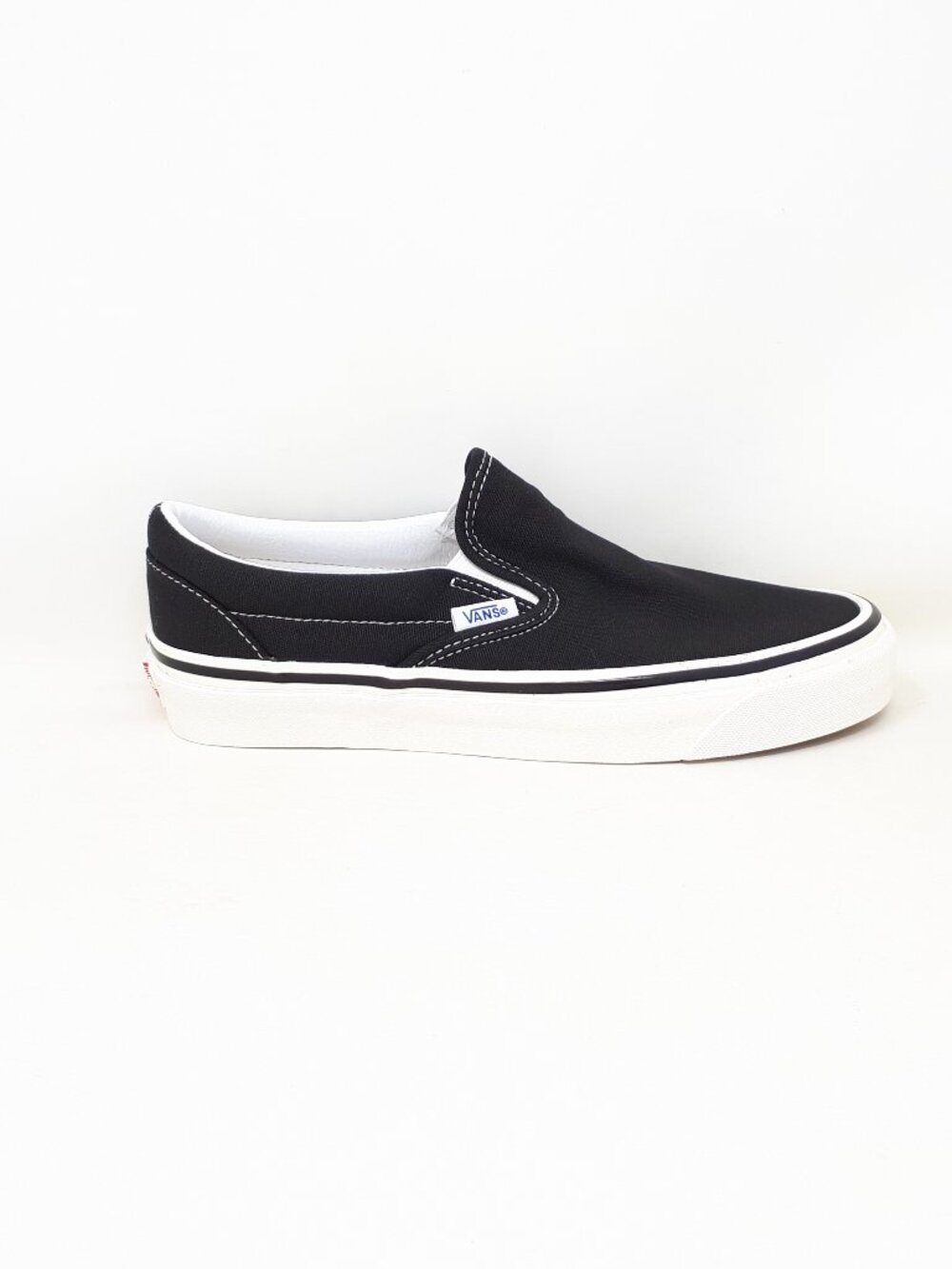Vans Classic Slip On 98 DX OG Black White Skate Shoe Sneaker Mens 5.5 / Womens 7